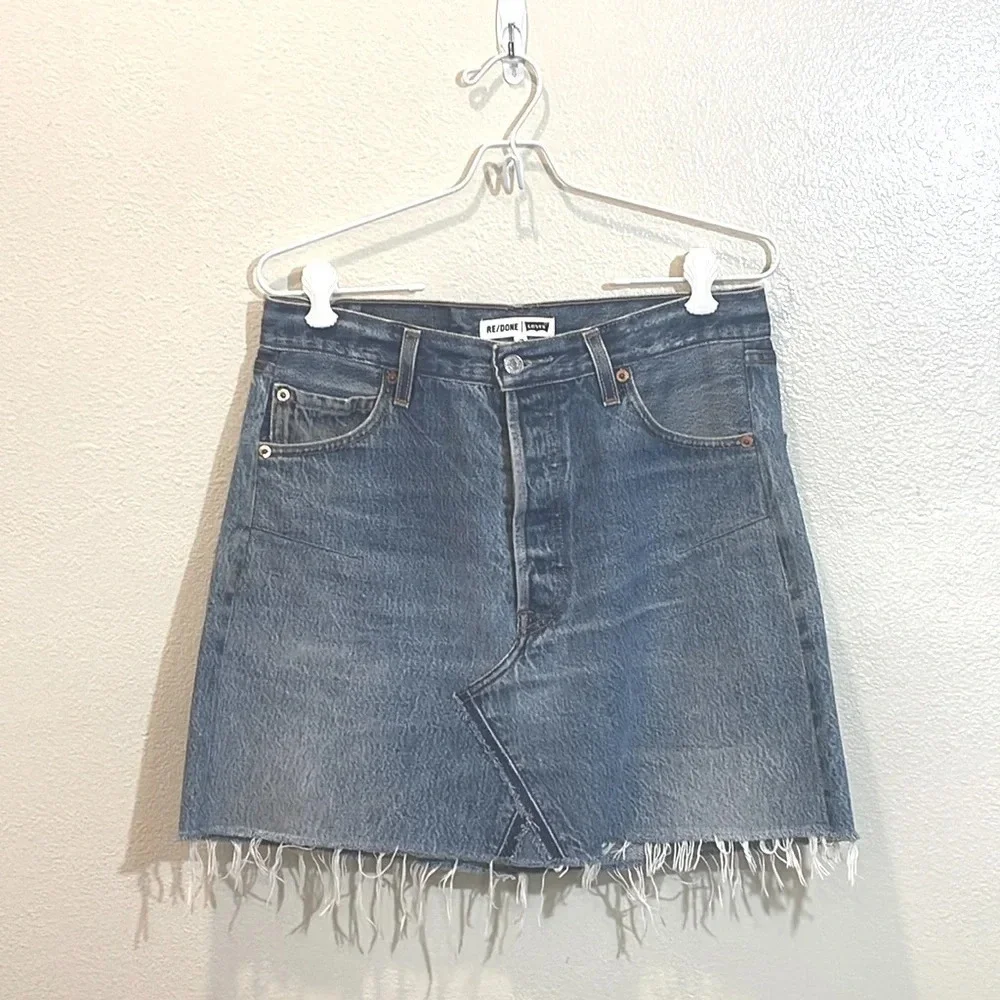 RE/DONE Levi's High Rise Denim Skirt 28
